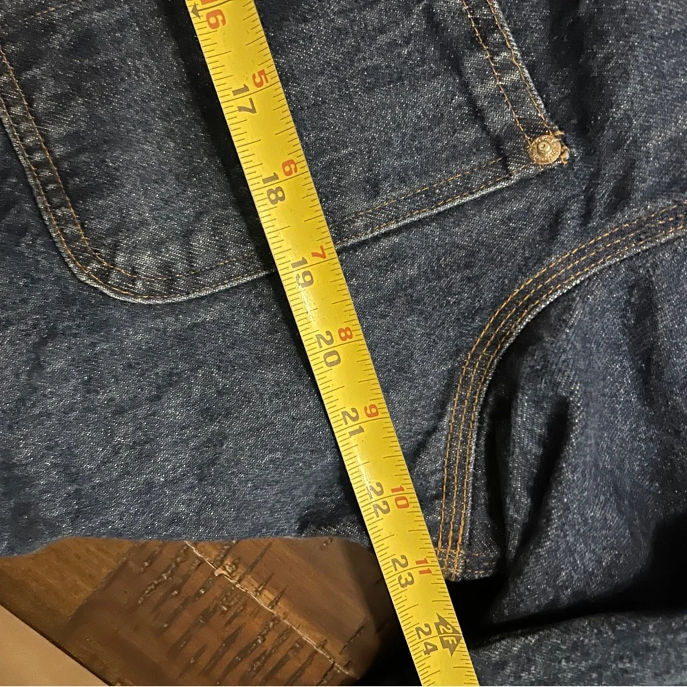 Ralph Lauren Blue Jean Jacket with Tan Collar - Picture 7 of 7